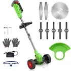 Cordless Lawn Trimmer Weed Wacker - GUIFIN 21V Lawn Mower Grass Edger with On...