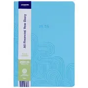 J.Burrows A5 Week-To-View Embossed Diary FY25/26 Teal