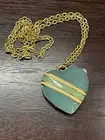 FULL~ 1976 ESTEE LAUDER-YOUTH DEW "WINNING HEART" SOLID PERFUME COMPACT ON CHAIN