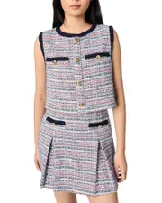 Maje Tweed 2 in 1 Short Dress