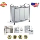 Stylish Rolling Laundry Hamper with 3 Removable Bags - Effortless Organization