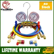 Refrigeration Air Conditioning AC Diagnostic Manifold Gauges Set R134a R502a