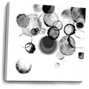 Bedroom Decor Wall Art Black and White Bubbles Prints Pictures Framed Canvas