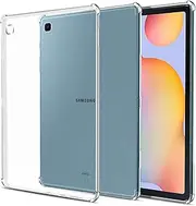 [EasyBee] Case Compatible with Samsung Galaxy Tab S6 Lite 10.4 inch 2024/2022/2020, Ultra Thin Silicone Shockproof Back Shell HD Transparent TPU Protective Cover - Clear Transparent