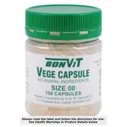 Bonvit Empty Vege Capsules 00 size 100 Capsules
