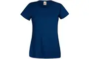 Womens/Ladies Value Fitted Short Sleeve Casual T-Shirt (Airforce Blue) - UTBC3901