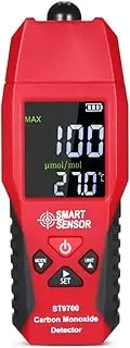ST9700 Handheld Carbon Monoxide Meter with High Precision Testing Meter Monitoring Detector Gauge LCD Color Display Sound and Light Alarm 0-1000ppm`