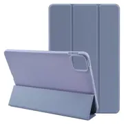 For iPad Pro 11-inch (M4) Case, Tri Foldable PU Leather Flip Cover,Purple