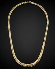 14K Italian Gold Graduated Cuban Link Necklace