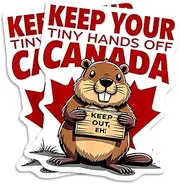 Keep Your Tiny Hands Off Canada Magnet - Funny Beaver Refrigerator - Novelty Canadian Souvenir - Cute Animal - Gift Idea - Durable Material for Car Truck Toolbox Any Metal Surface - EPLM0011-FBA