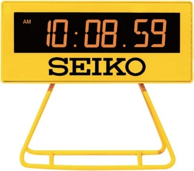 SEIKO Mini Sports Timer Clock Digital Mini Timer Clock SQ815Y Yellow NEW JAPAN