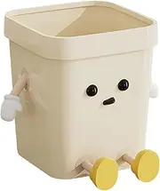 FytStycale Creative Trash Can, Household Compost Bin, Lightweight Cartoon Multi-Function Open Top Waste Basket, Under Desk Trash Can, Medium Sitting, as described