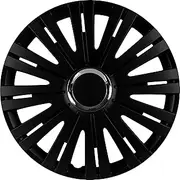 IWH 076009 Monaco Black/Chrome Set of Wheel Trims 14 Inches