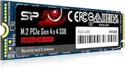 Silicon Power UD85 500GB NVMe PCIe 4.0 M.2 SSD, Up to 3600MB/s, 3D NAND M.2 2280 PCIe Gen4x4 Internal Solid State Drive for Desktop Laptop PC Computer