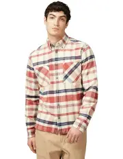 [Ben Sherman] Brushed Ivy Check Overshirt in Cream