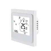 BHT-002GALW 3A Load Water Heating Type LCD Digital Heating Room Thermostat with Time Display, WiFi Control(White)