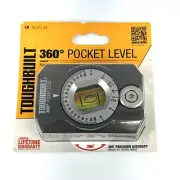 Toughbuilt 360 Pocket Level TB-H2-L-4R Heavy Duty Magnetic