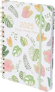 GOOHOCHY Student Planner Book A5 Notebook Spiral Binding Daily Planner for School or Work