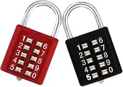 CLISPEED 2pcs Combination Lock Code Lock for Travel Use Portable for Suitcases Bags and Cabinets