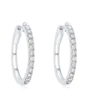 Diana M. Fine Jewelry 14K 1.00 ct. tw. Diamond Hoops
