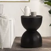 Oikiture Side Table Coffee Bedside End Stool Stand Stone Outdoor Indoor