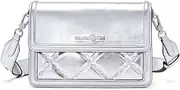 [ORANGE CUBE] Mosaic Compact Messenger Bag - Silver