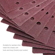 Sanding Pad Sanding Paper Hook Loop Sand Sheet 93x185mm 1/3 Punched Mixed Grit
