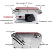 DIY Polishing Grinding Machine Desktop Belt Machine Cutter Edges Sharpener