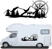 RWRAPS Forest Mountain Graphics Car Stickers for Motorhome Horsebox Caravan RV Camper Van Body Decor Vinyl Decals Accessories