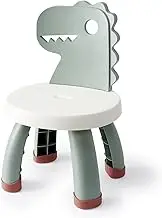 Balama Plastic Children's Chair, Dinosaur, Green, 25.3 cm Seat Height, for Indoor and Outdoor Use, BPA-Free, Durable and Lightweight