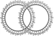 [SHWET ABHUSAHAN] Designer Black Oxidized Brass Material Kada Bracelet For Girls.