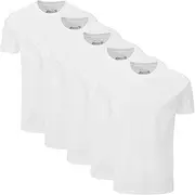 [Charles Wilson] Men's 5 Pack Plain Crew Neck T-Shirt