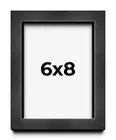 6x8 Shadow Box Frame Grey Charcoal Black | 0.875 Inches Deep | Solid Wood Shadow