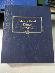 Whitman Classic Album #9117 Liberty Head Dimes 1892-1916