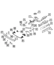Genuine Mopar Frame Rail Bracket Left 68455623AA