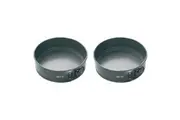 2x Mastercraft 30cm Springform Non-Stick Heavy Base Round Cake Pan Baking Black