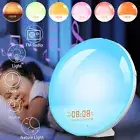 Wake up Light Sunrise Alarm Clock RGB LED FM Radio Sounds Bedside Night Lamp