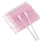 100 Pcs Disposable Lipstick Applicator Wands Lint Free Lip Brushes Makeup Tool