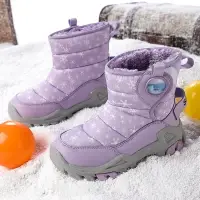 在飛比找樂天市場購物網優惠-【免運】可開發票 女童雪地靴冬季新款兒童雪地靴保暖冬靴男童防