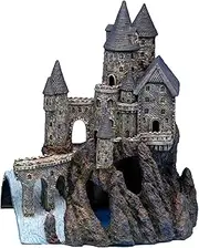 Penn-Plax Super Wizard Castle Aquarium Decoration Hand Painted with Realistic Details Over 15.5 Inches High Right Side