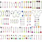 105PCS Wholesale Bulk lots Body Piercing Eyebrow Jewelry Belly Tongue Bar Ring!|