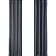 2X Blockout Curtains Blackout Window Curtain Eyelet 140x230cm Charcoal