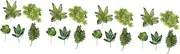 4 Sets Planta Artificial Small Indoor Plants Artificial Succulents in Pot Simulated Succulent Miniture Decoration Flowers Decor Table Ornament Faux Plant Plastic Parts