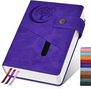 365 Page Thick Lined Journal Notebook for Men Women, A5 Leather Journals for Writing, Hardcover Notebooks for Work, School, Note Taking,Travel, Business,Personal Diary, College Ruled 5.9" x 8.4"