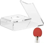 Generic Table Tennis Paddle Stand Clear Racket Display Holder Compact Storage Base for Pong Bats Easy to Clean and Use for Showcase and Storage