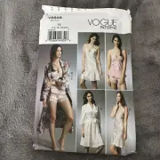 Vogue Pattern V8888 Sz 14-20 Robe Camisole Slip Dress Panties Lingerie