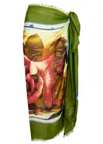 Jean Paul Gaultier Roses Printed Modal-blend Sarong - Multicoloured - One Size ONE SIZE