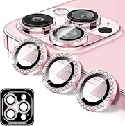 Kucheed iPhone 11 Pro/iPhone 11 Pro Max Camera Lens Protector, Diamond Design, 3 Pack, Tempered Glass, 9H Hardness
