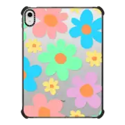 iPad 10.9-inch (10th gen) iPad Impact Case Transparent Floral Pastel Colors 70s Retro Flower Power