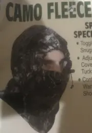 Toggled Bungee Cord Adj Band Covers Nose Chin Deluxe Fleece Face Dicks Camo